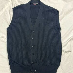 Black Tulliano silk blend sweater vest